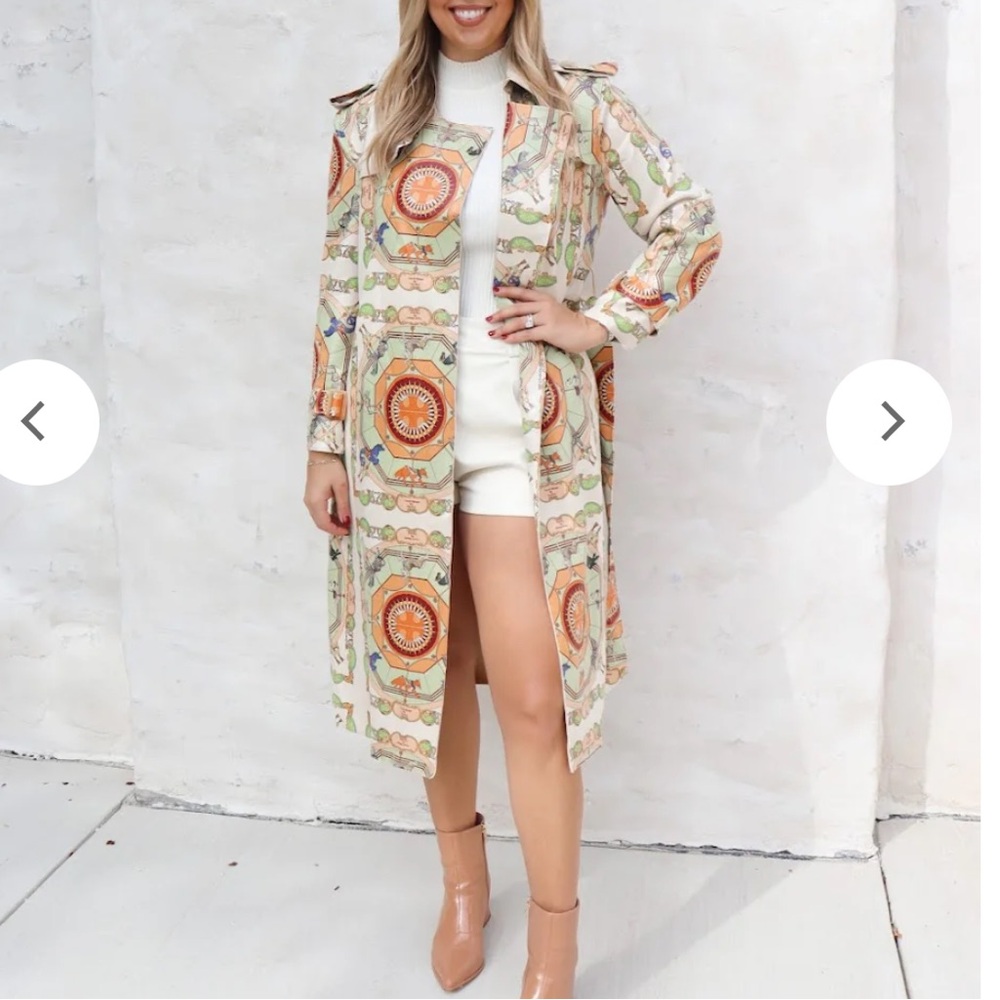 Beulah French Trench Coat NWT - Picture 3 of 8